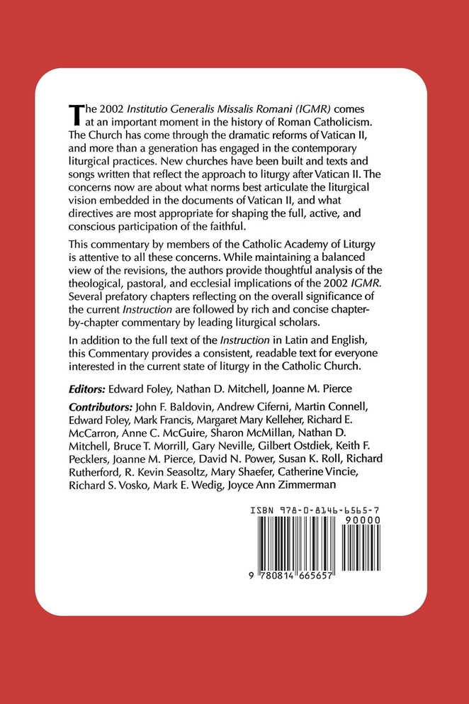 A Commentary on the General Instruction of the Roman Missal