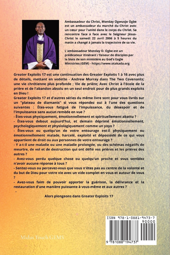 Grands Exploits - 17 Mettant en vedette - Andrew Murray dans les deux Pactes; une vie chrétienne..