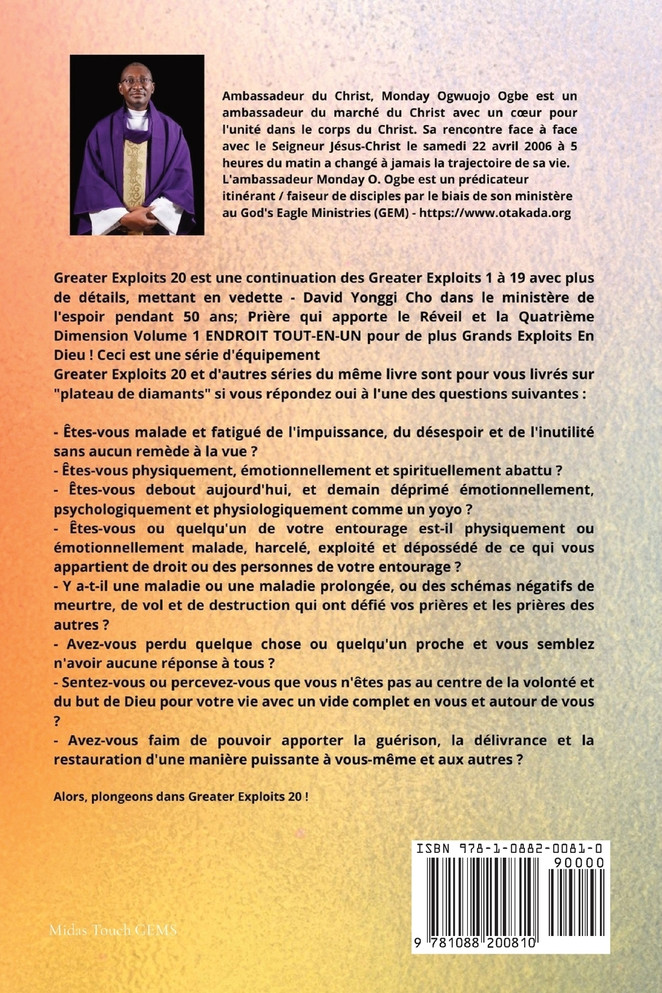 Grands Exploits - 20 Mettant en vedette - David Yonggi Cho dans le ministère de l'espoir pendant 50