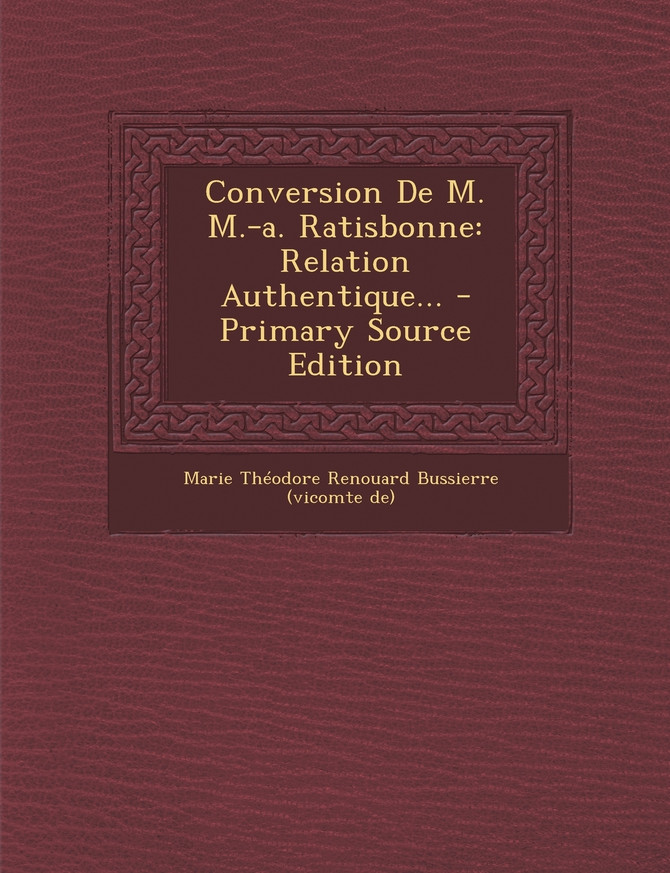 Conversion De M. M.-a. Ratisbonne
