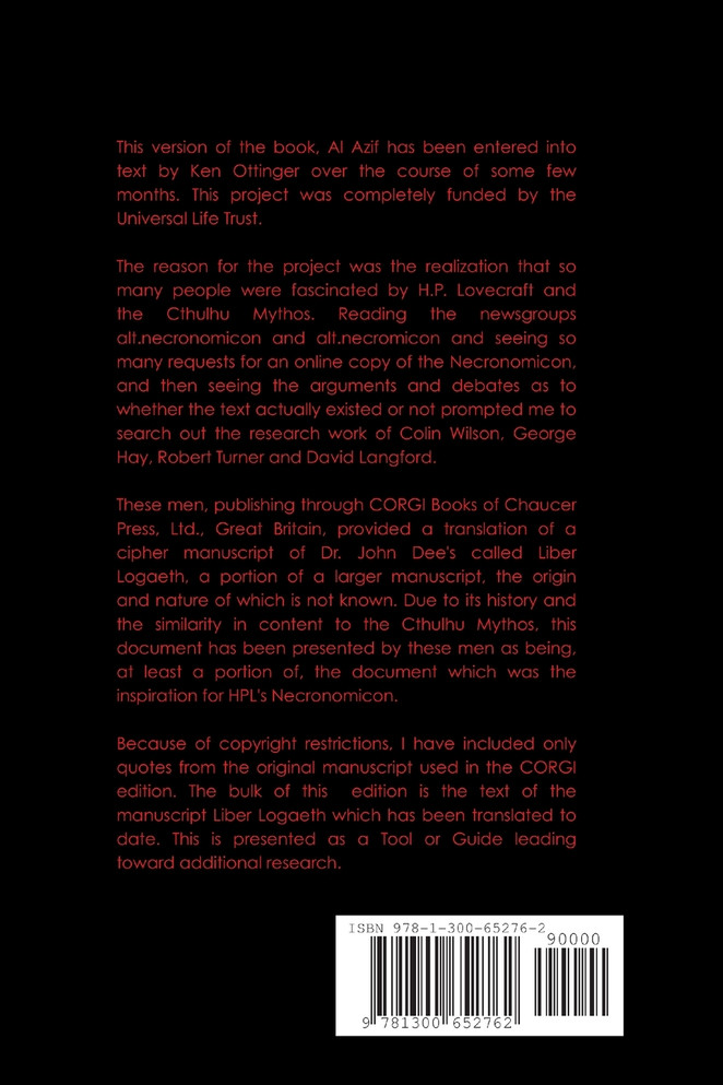 Al Azif the Cipher Manuscript Known As Necronomicon