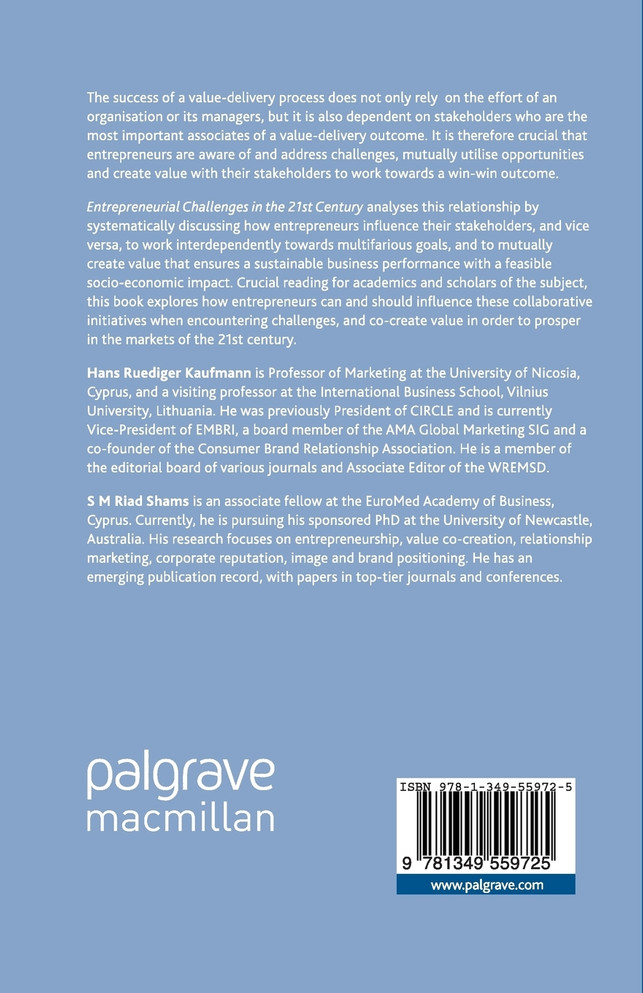 Entrepreneurial Challenges in the 21st Century