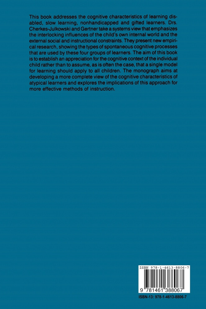 Spontaneous Cognitive Processes in Handicapped Children