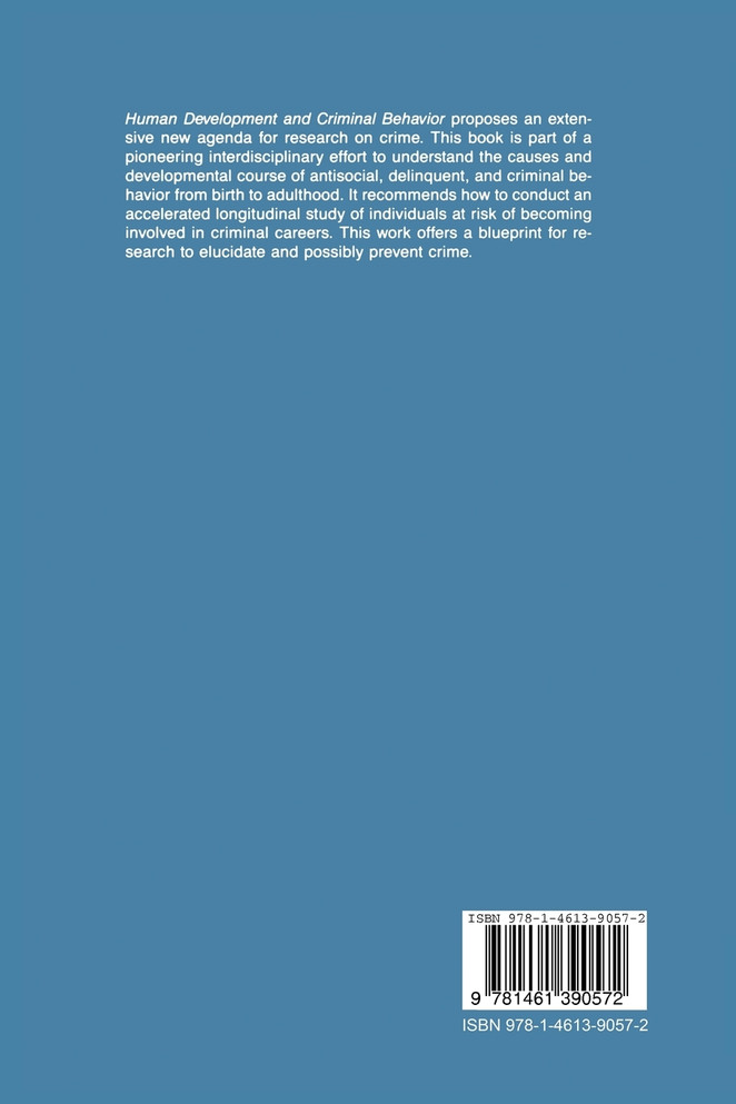 Human Development and Criminal Behavior