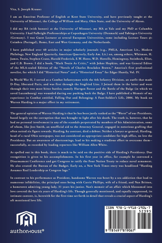 Harding, His Presidency and Love Life Reappraised