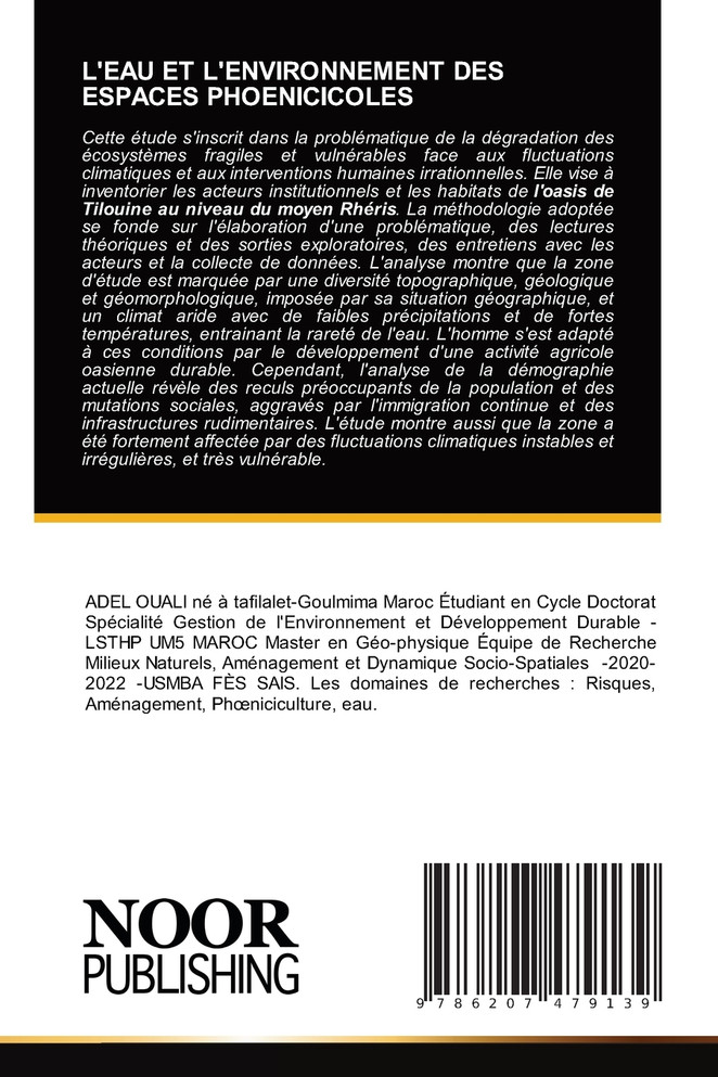 L'EAU ET L'ENVIRONNEMENT DES ESPACES PHOENICICOLES