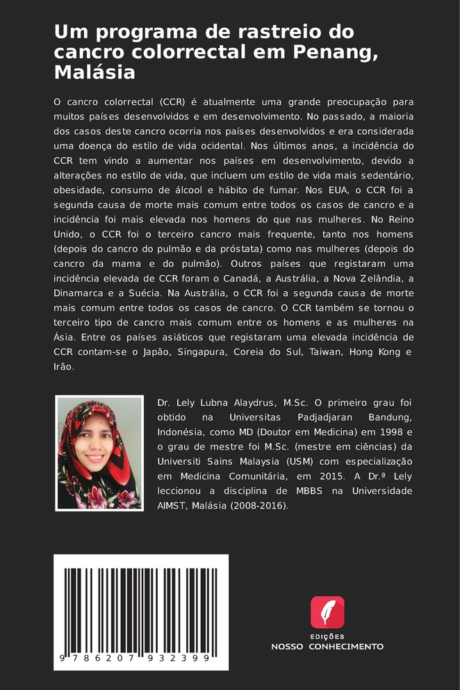 Um programa de rastreio do cancro colorrectal em Penang, Malásia