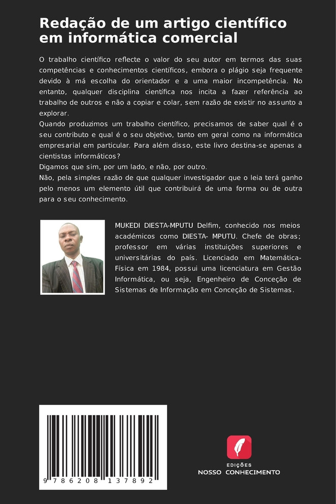 Redação de um artigo científico em informática comercial