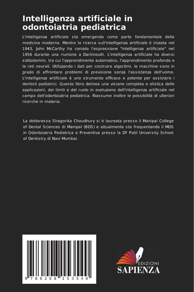 Intelligenza artificiale in odontoiatria pediatrica