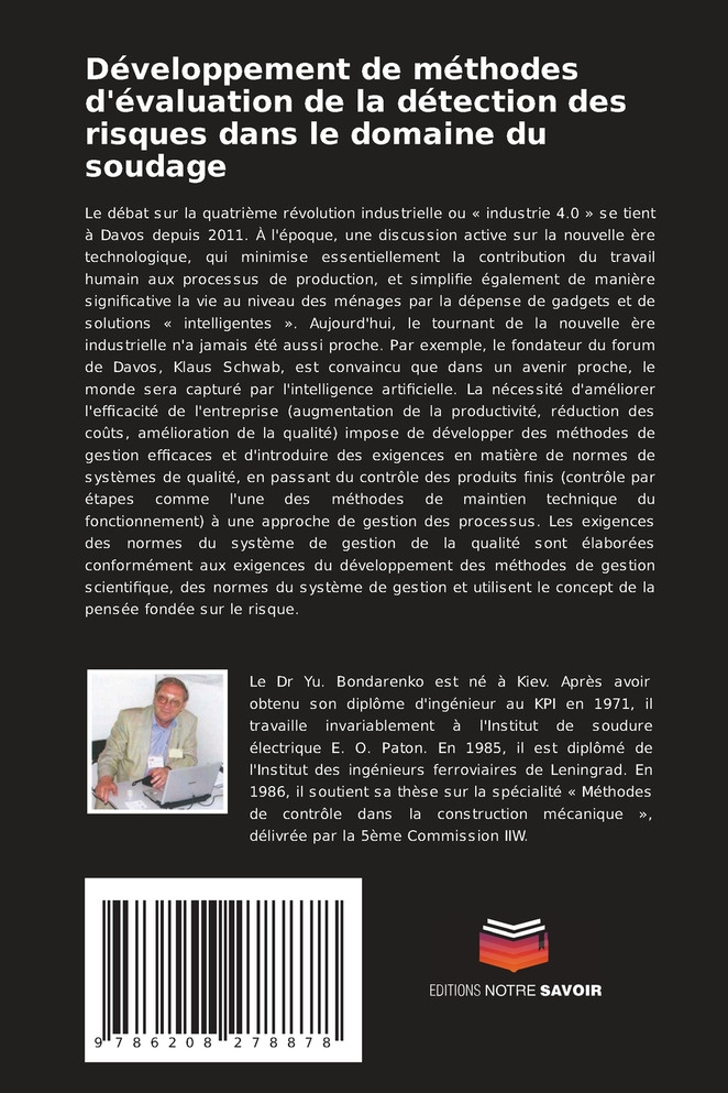 Développement de méthodes d'évaluation de la détection des risques dans le domaine du soudage