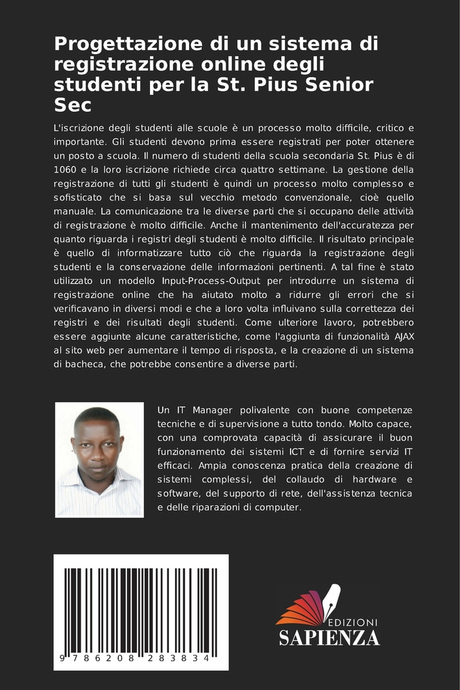 Progettazione di un sistema di registrazione online degli studenti per la St. Pius Senior Sec