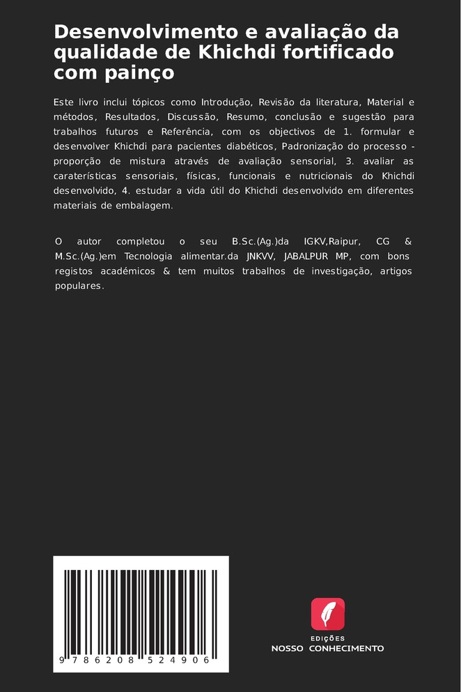 Desenvolvimento e avaliação da qualidade de Khichdi fortificado com painço