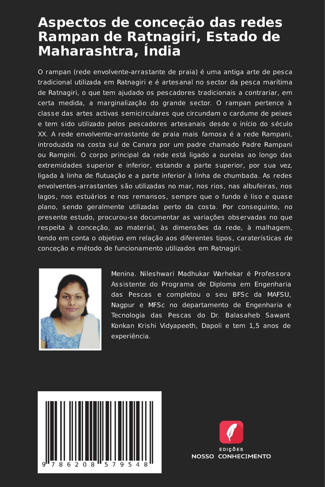 Aspectos de conceção das redes Rampan de Ratnagiri, Estado de Maharashtra, Índia