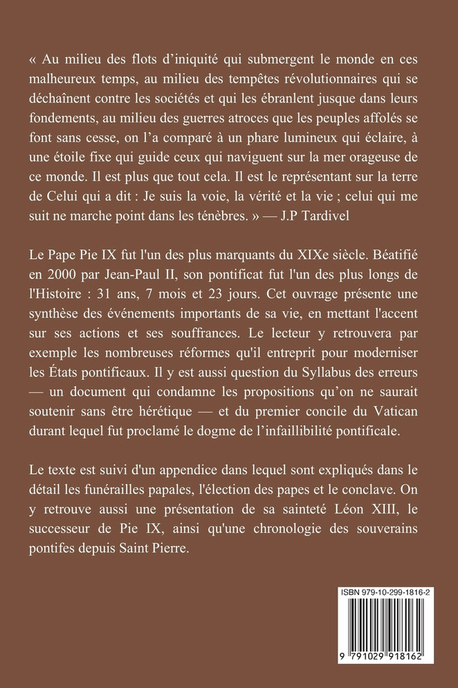 Vie du pape Pie-IX