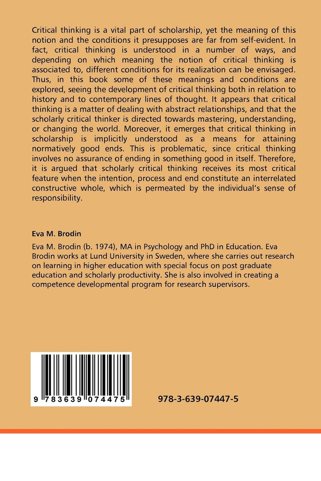 Critical Thinking in Scholarship