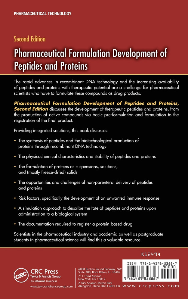 Pharmaceutical Formulation Development of Peptides and Proteins