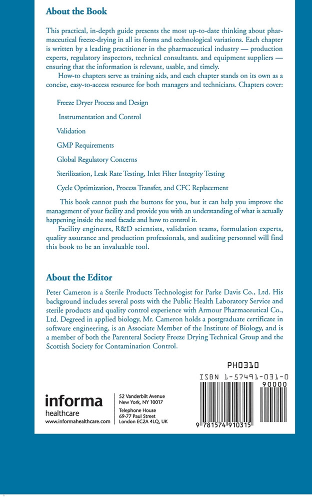 Good Pharmaceutical Freeze-Drying Practice