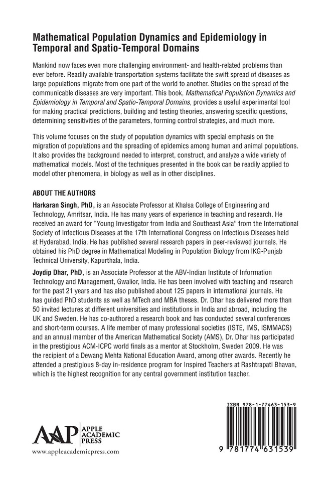 Mathematical Population Dynamics and Epidemiology in Temporal and Spatio-Temporal Domains