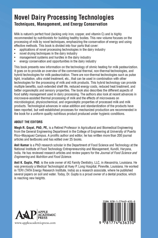 Novel Dairy Processing Technologies