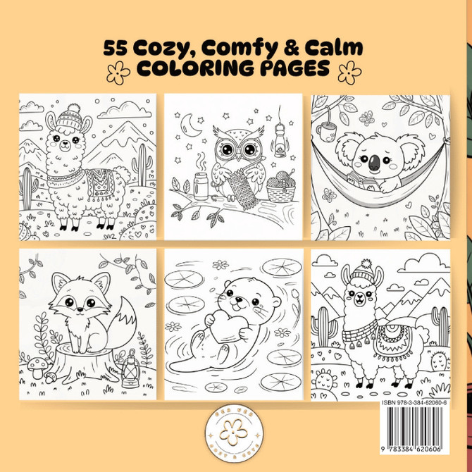 Cozy, Comfy & Calm Stress Relief Coloring Book