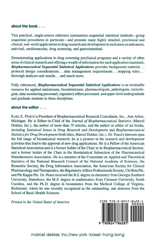 Biopharmaceutical Sequential Statistical Applications
