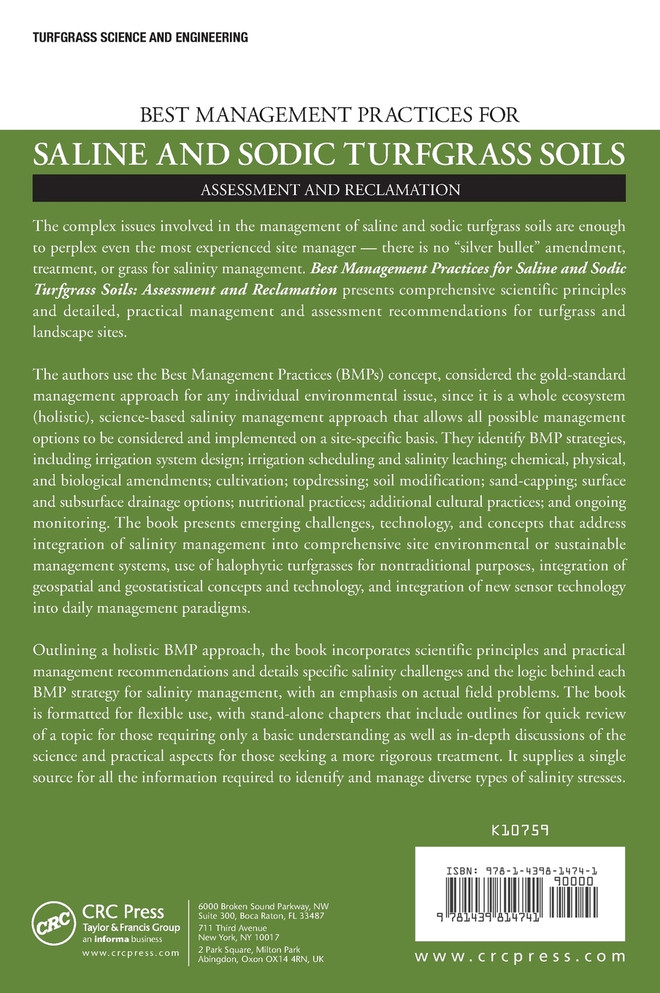 Best Management Practices for Saline and Sodic Turfgrass Soils