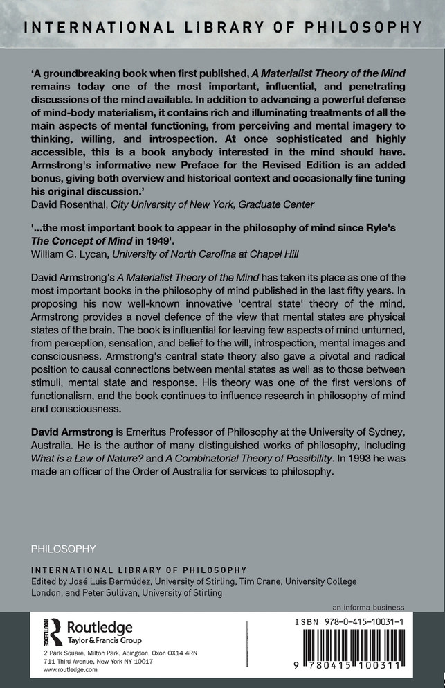Materialist Theory of the Mind