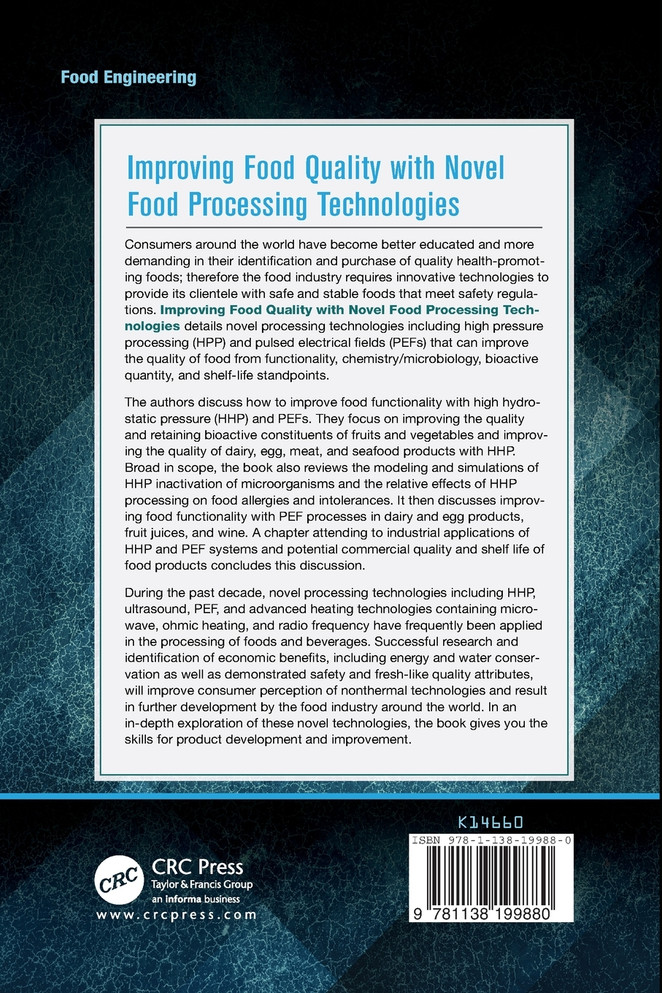 Improving Food Quality with Novel Food Processing Technologies