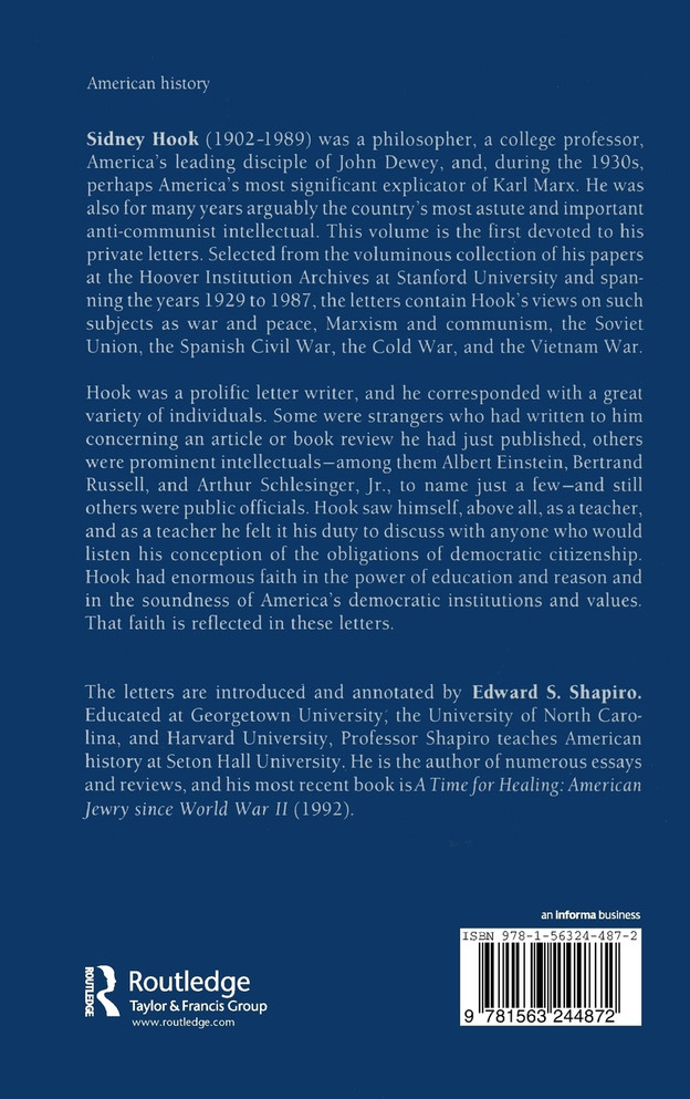 Letters of Sidney Hook