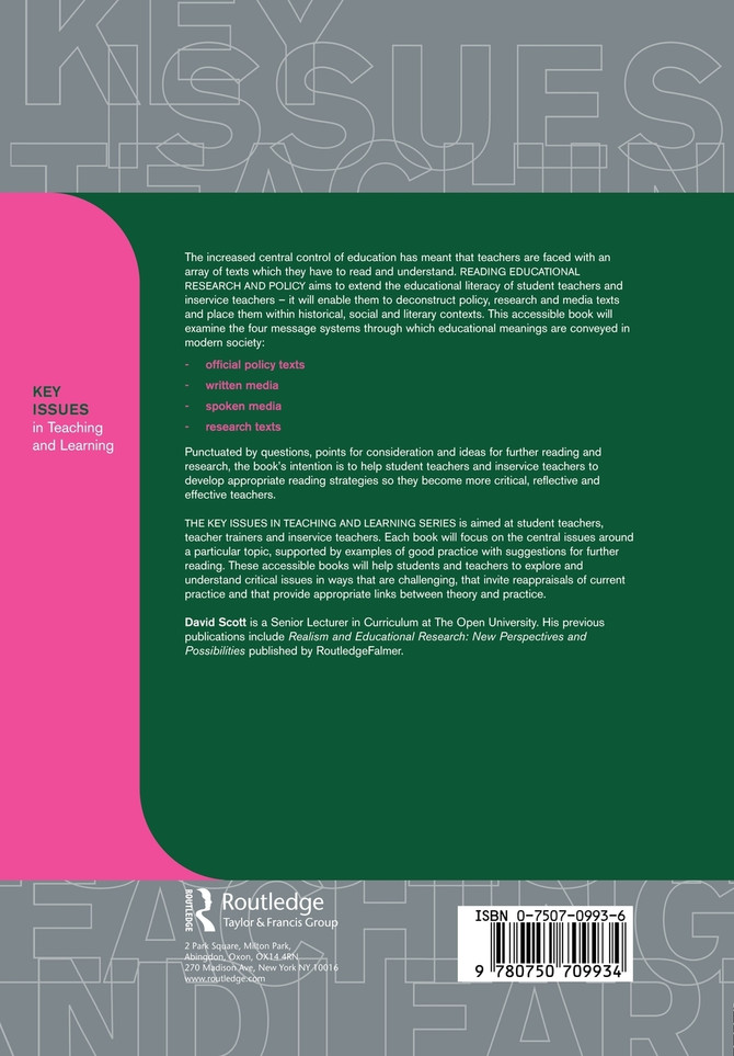 Reading Educational Research and Policy