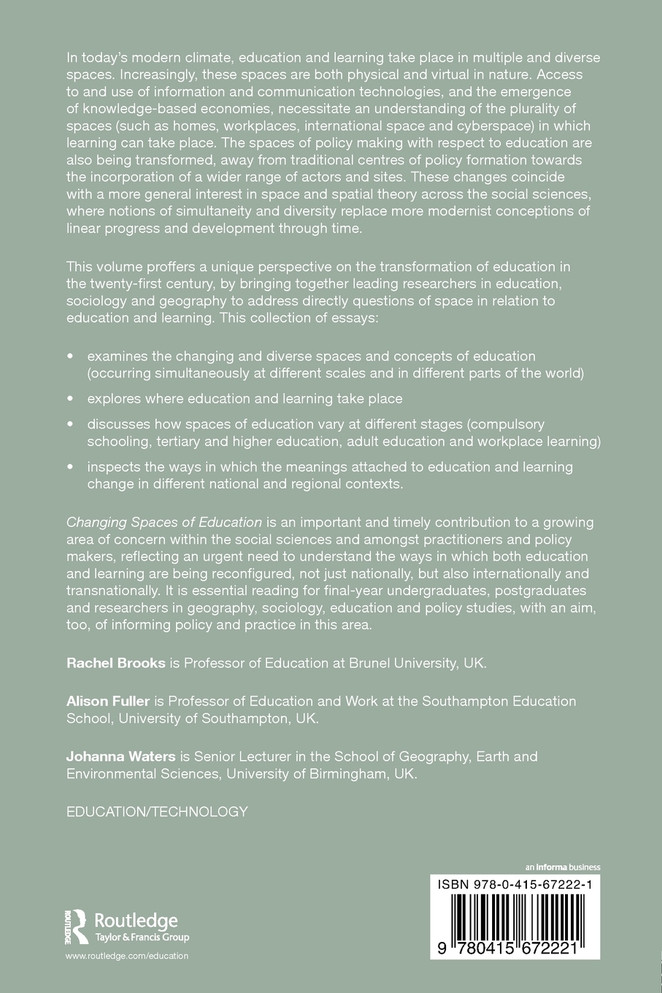 Changing Spaces of Education
