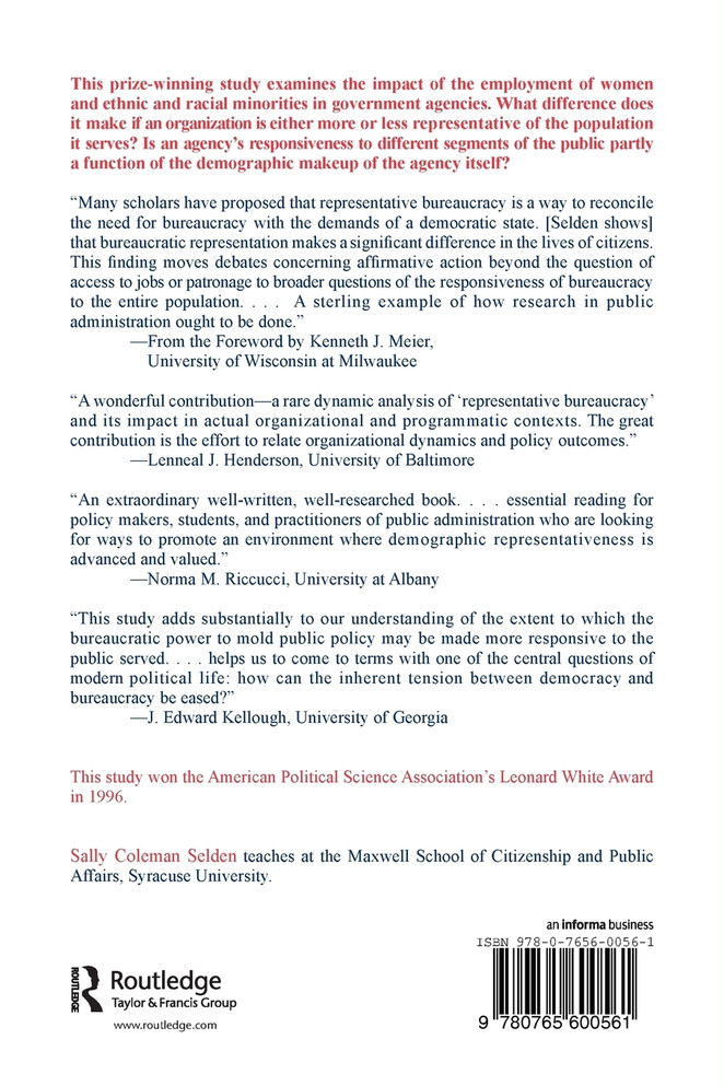 Promise of Representative Bureaucracy: Diversity and Responsiveness in a Government Agency