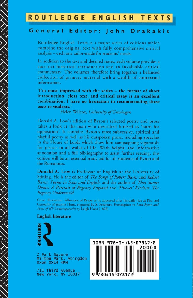 Byron: Selected Poetry and Prose