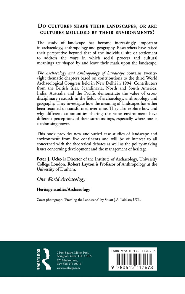 Archaeology and Anthropology of Landscape