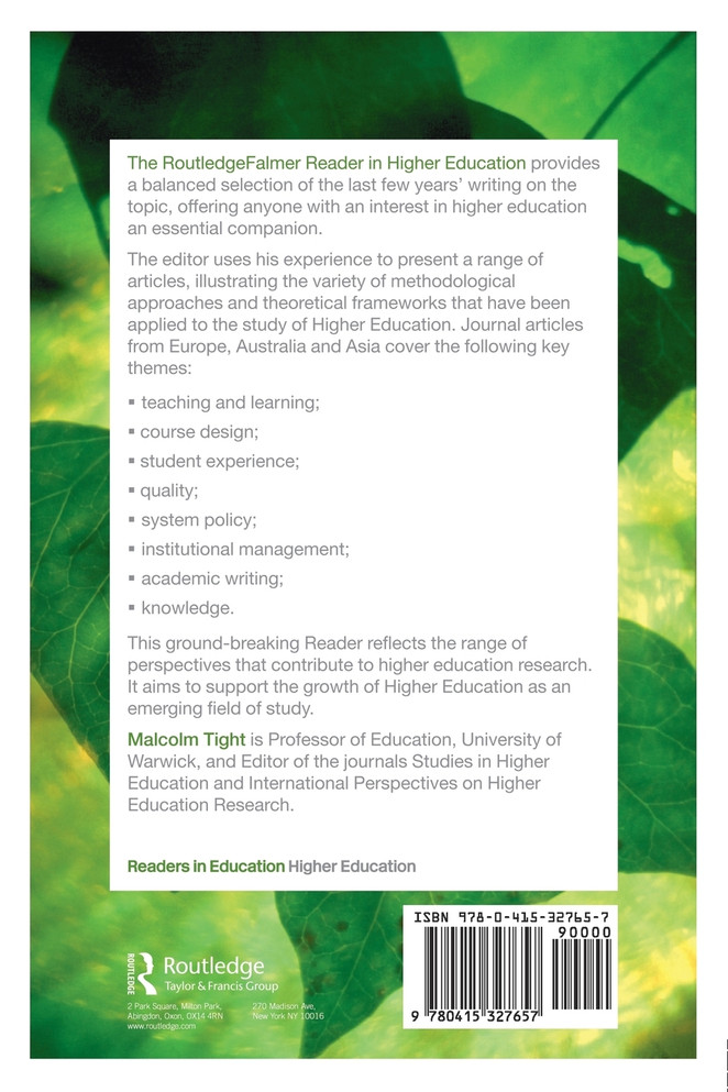 RoutledgeFalmer Reader in Higher Education