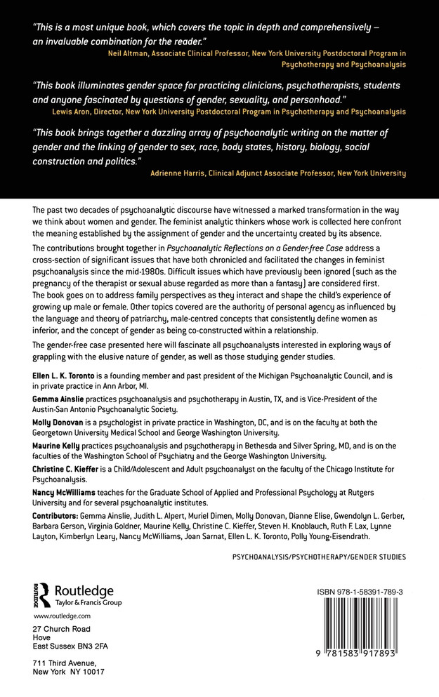 Psychoanalytic Reflections on a Gender-free Case