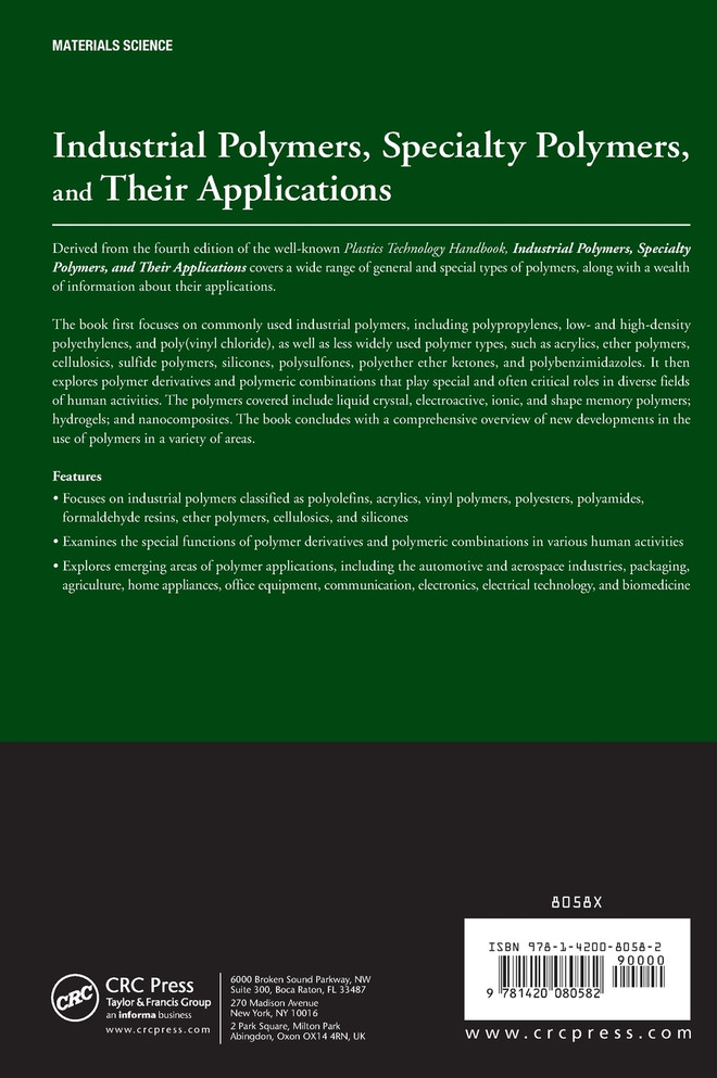 Industrial Polymers, Specialty Polymers, and Their Applications
