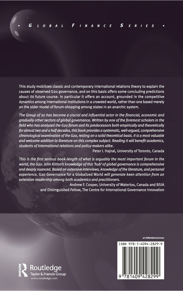 G20 Governance for a Globalized World