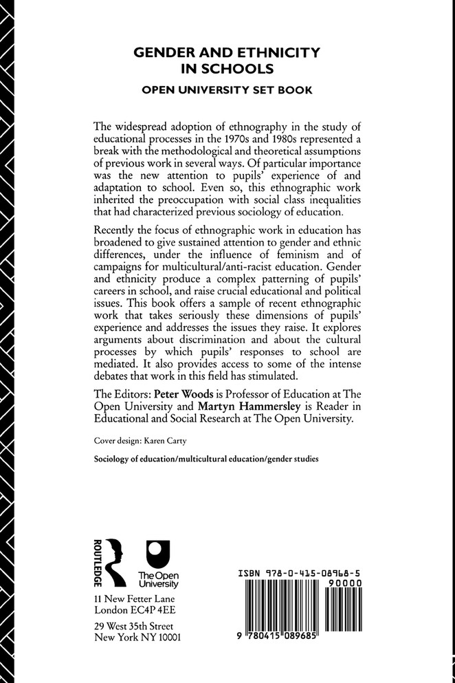 Gender and Ethnicity in Schools