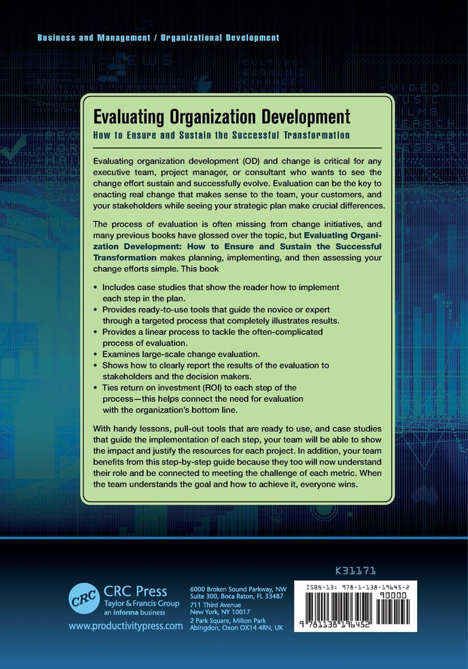 Evaluating Organization Development