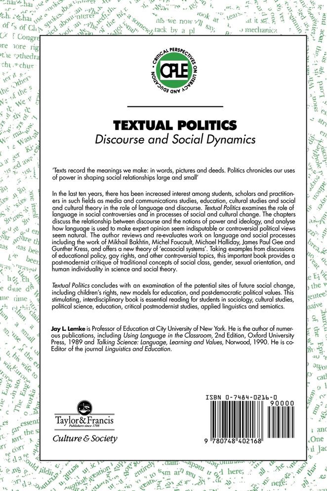 Textual Politics: Discourse And Social Dynamics