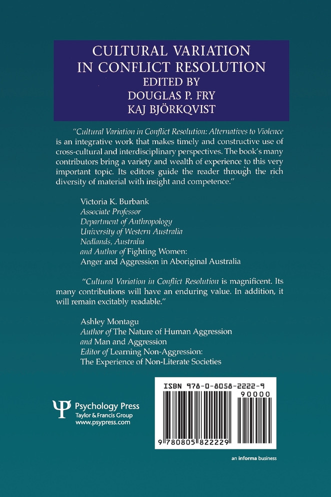 Cultural Variation in Conflict Resolution