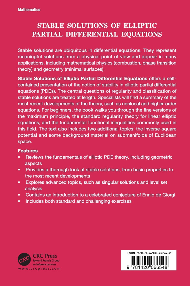 Stable Solutions of Elliptic Partial Differential Equations