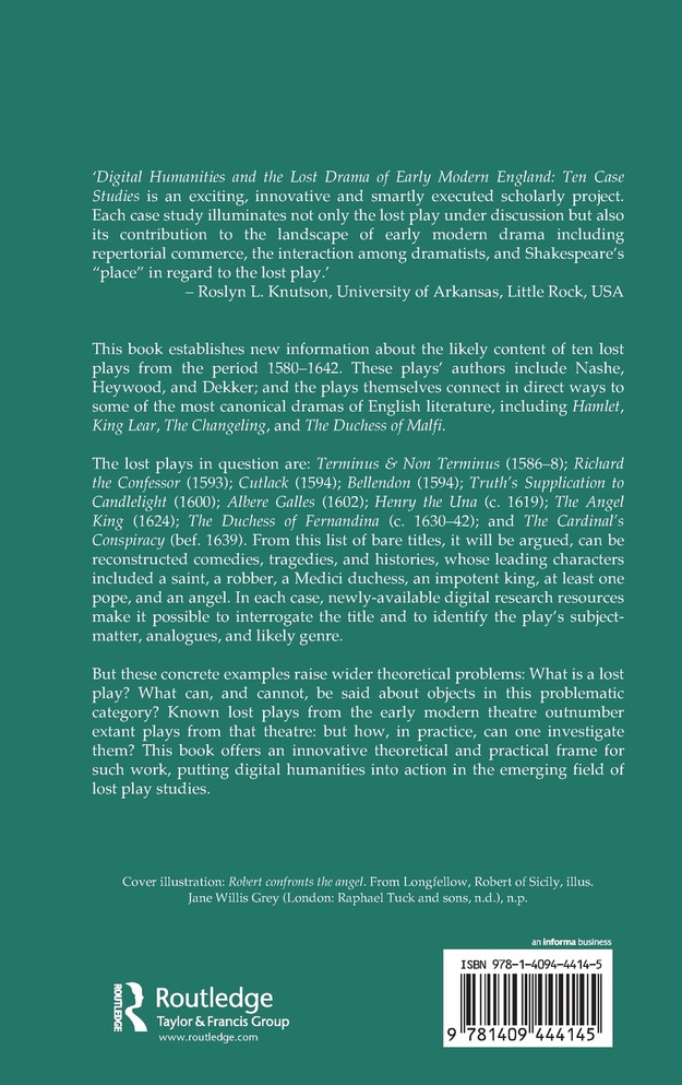 Digital Humanities and the Lost Drama of Early Modern England