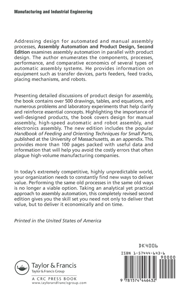 Assembly Automation and Product Design