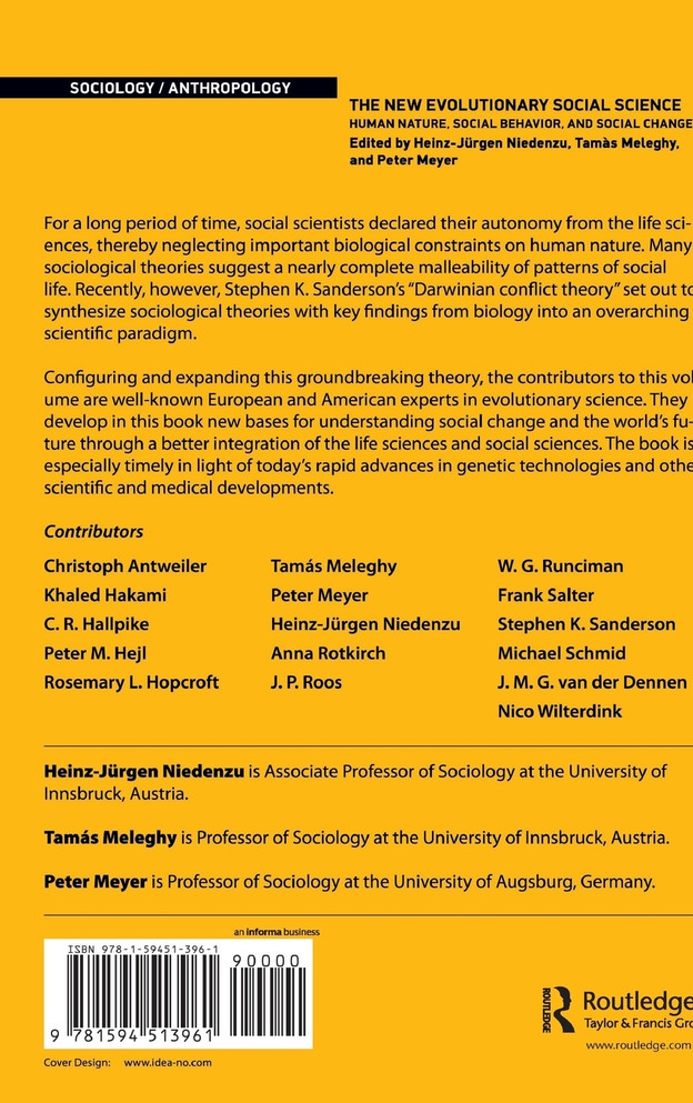 New Evolutionary Social Science