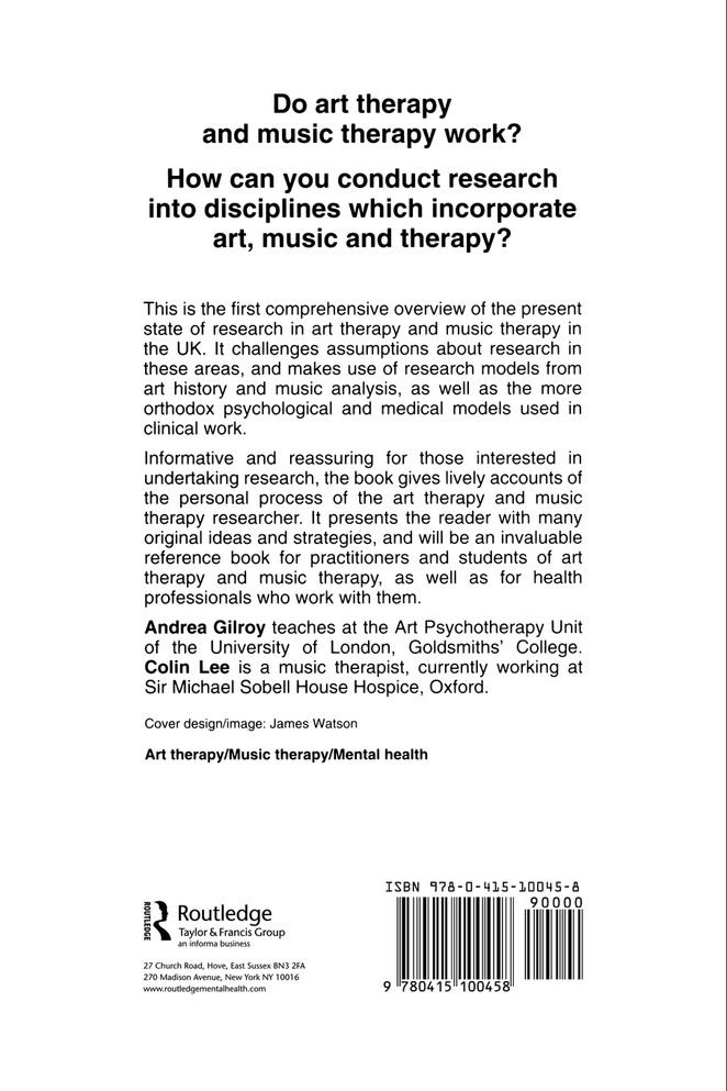 Art and Music: Therapy and Research