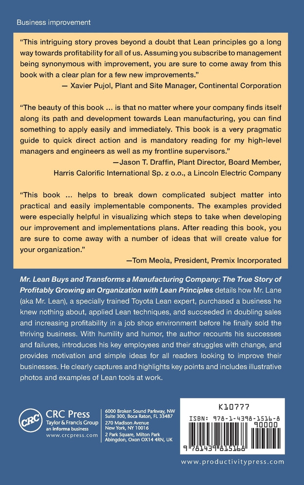 Mr. Lean Buys and Transforms a Manufacturing Company