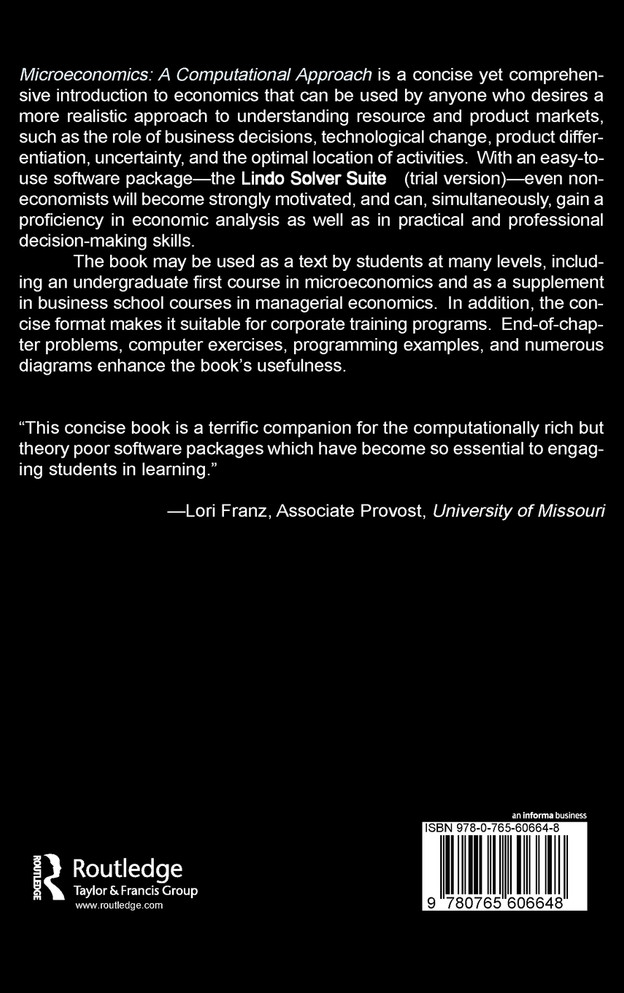 Microeconomics: A Computational Approach