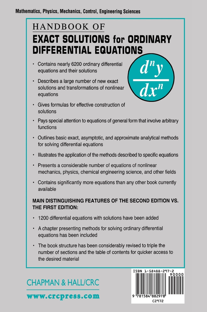 Handbook of Exact Solutions for Ordinary Differential Equations